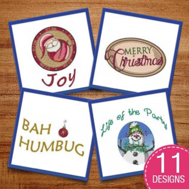Picture of Bah Humbug Embroidery Design Pack