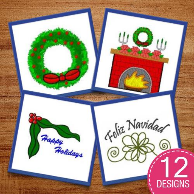 Picture of Holiday Decor Embroidery Design Pack