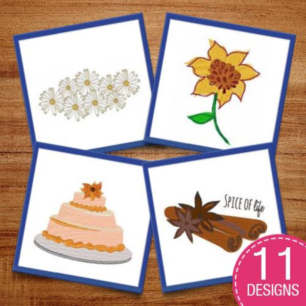 Picture of Flowers & Blooms Embroidery Design Pack