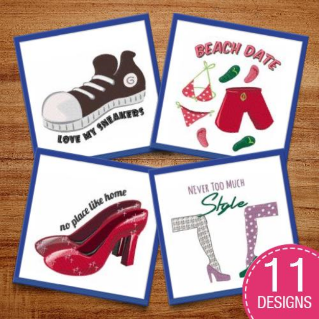 Picture of Cover Up Those Feet! Embroidery Design Pack
