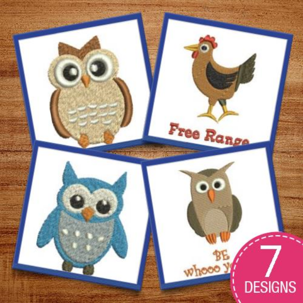 Picture of Live Free Range Embroidery Design Pack
