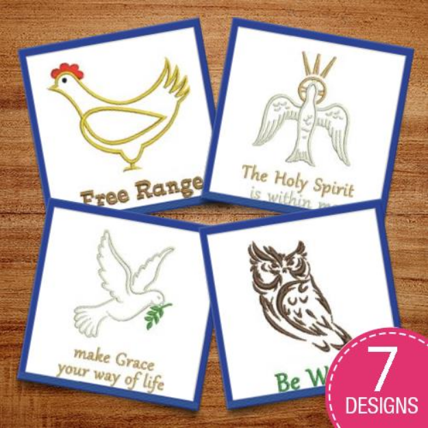Picture of Avian Outlines Embroidery Design Pack