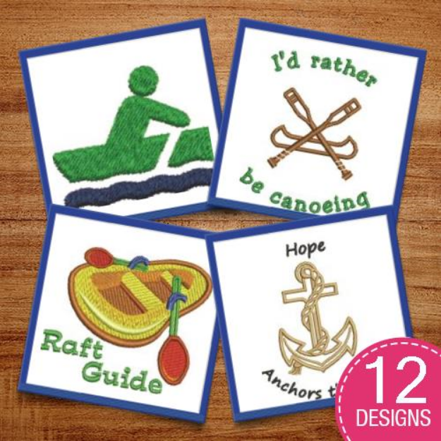 Picture of Rather Be Boating Embroidery Design Pack