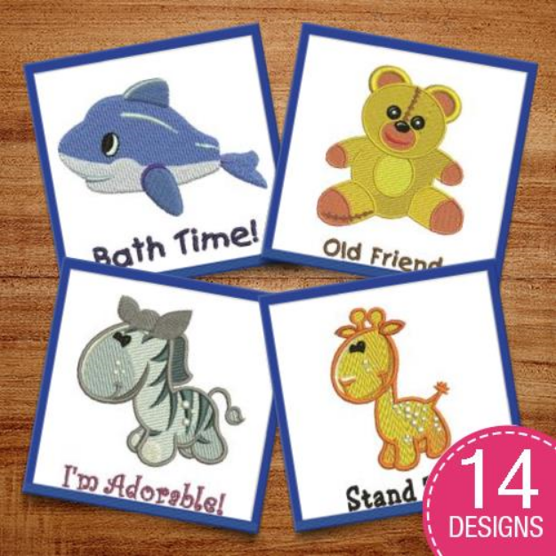 Picture of Cartoon Animals Embroidery Design Pack