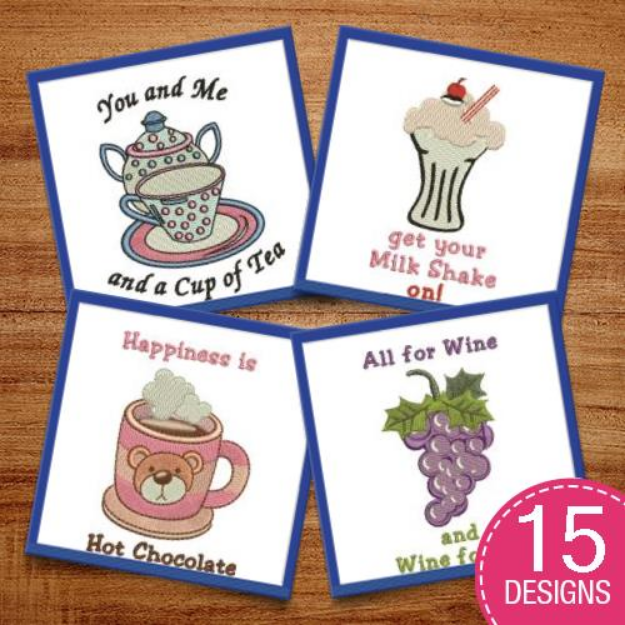 Picture of Take A Sip! Embroidery Design Pack