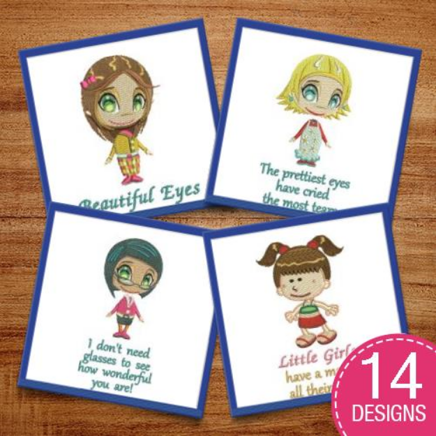 Picture of Little Princesses Embroidery Design Pack