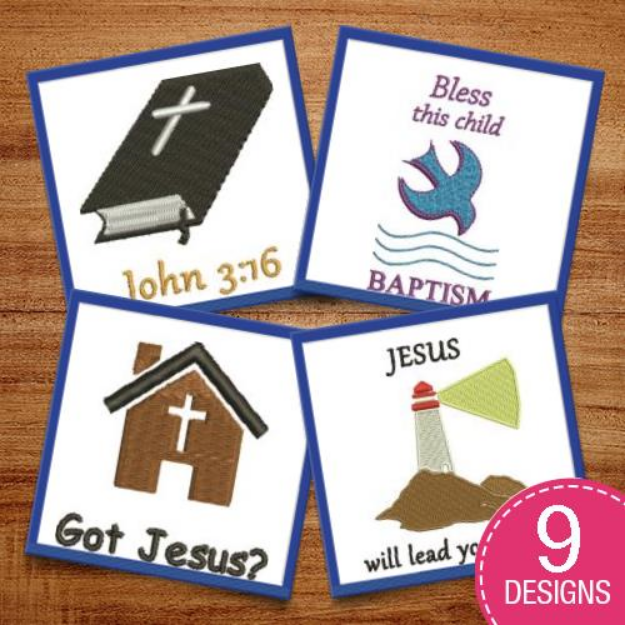 Picture of John 3:16 Embroidery Design Pack