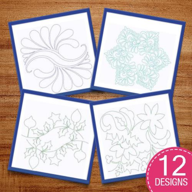 Picture of Stipple Quilt Blocks Embroidery Design Pack