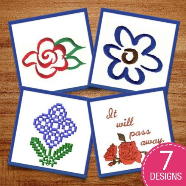 Picture of Floral Decorations Embroidery Design Pack