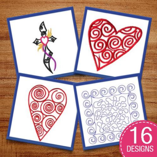 Picture of Swirls & Quilting Embroidery Design Pack