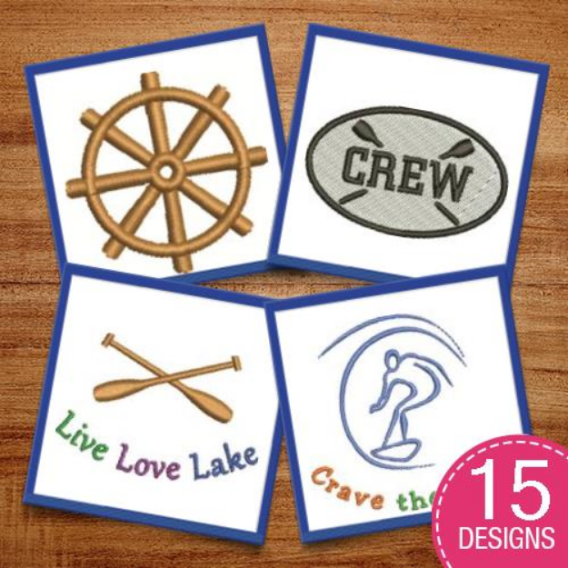 Picture of Life On The Water Embroidery Design Pack