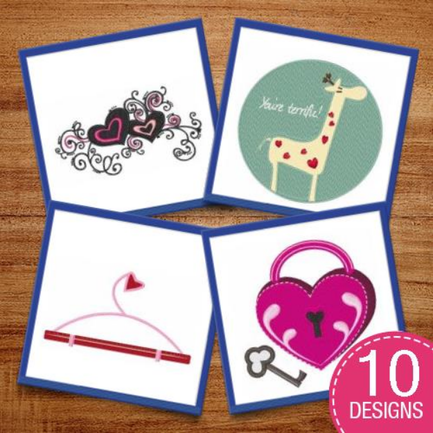 Picture of Holidays - Valentines Day Embroidery Design Pack