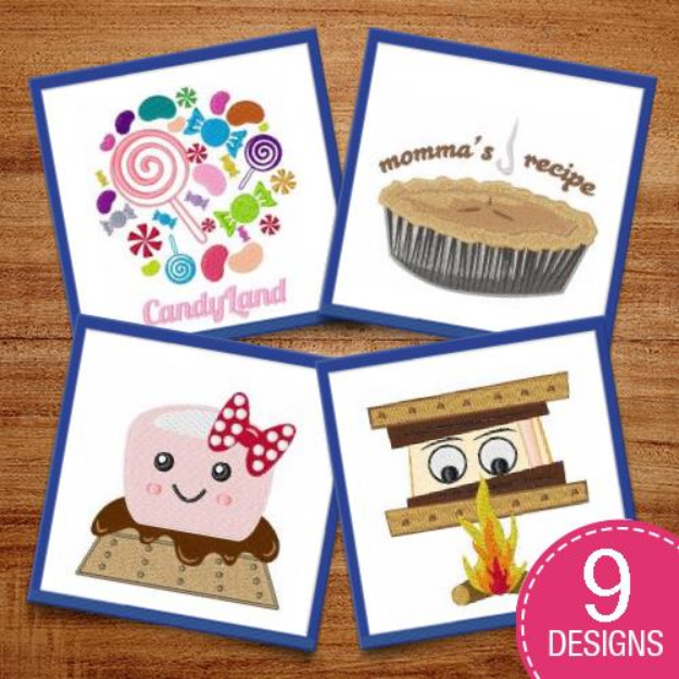 Picture of Candy Shoppe Desserts Embroidery Design Pack