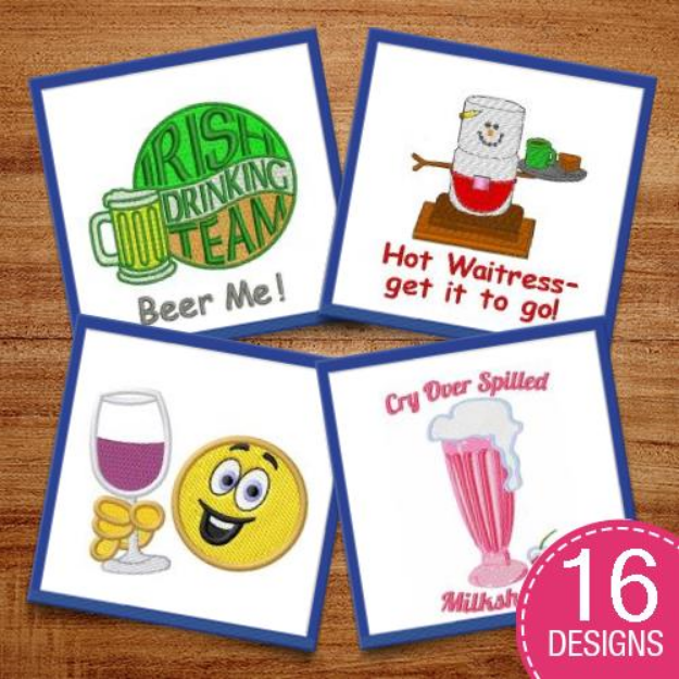 Picture of Funny Food Embroidery Design Pack