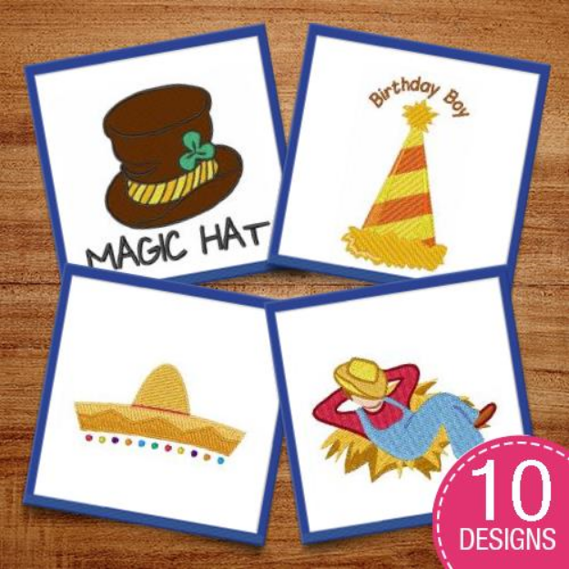 Picture of Hats For Your Head Embroidery Design Pack