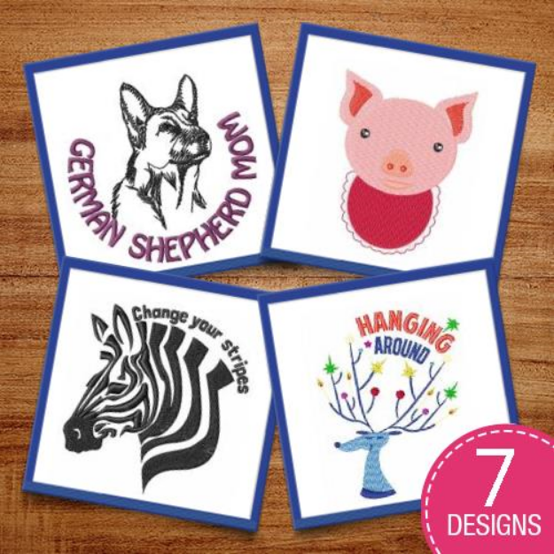 Picture of Animals - Mammal Heads Embroidery Design Pack