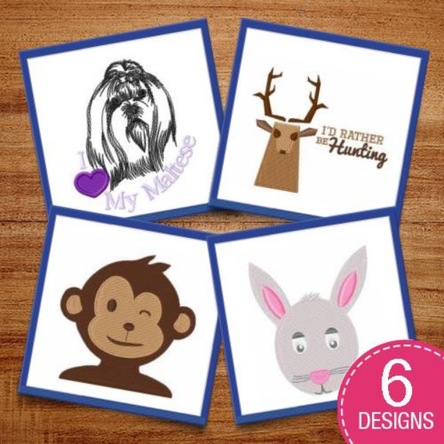 Picture of Animals - Mammal Heads Embroidery Design Pack