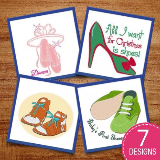 Picture of Clothing - Shoes Embroidery Design Pack