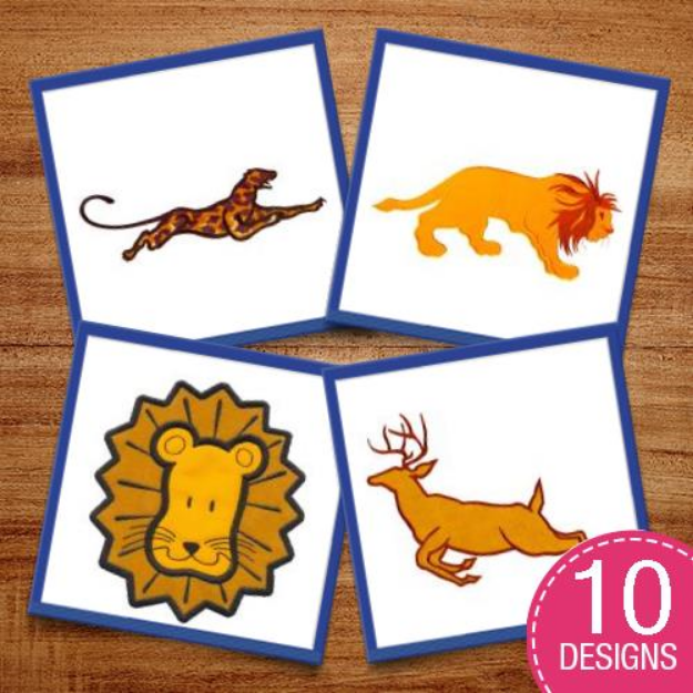 Picture of Applique Wildlife Embroidery Design Pack