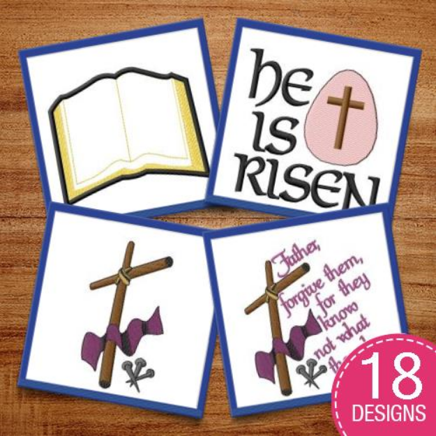 Picture of Religious Easter Designs Embroidery Design Pack
