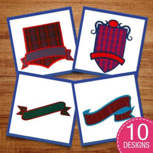 Picture of Crests And Banners Embroidery Design Pack