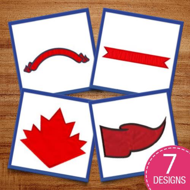 Picture of Applique Shapes & Banners Embroidery Design Pack