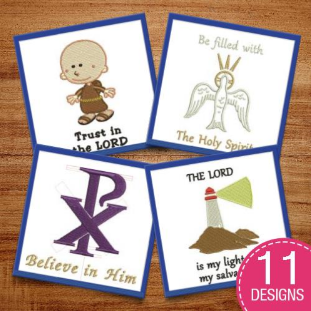 Picture of Believe In Him Embroidery Design Pack
