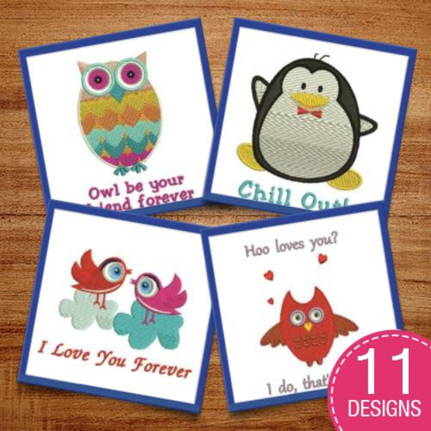 Picture of Awesome Birds Embroidery Design Pack