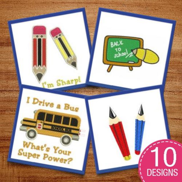 Picture of Education Station Embroidery Design Pack