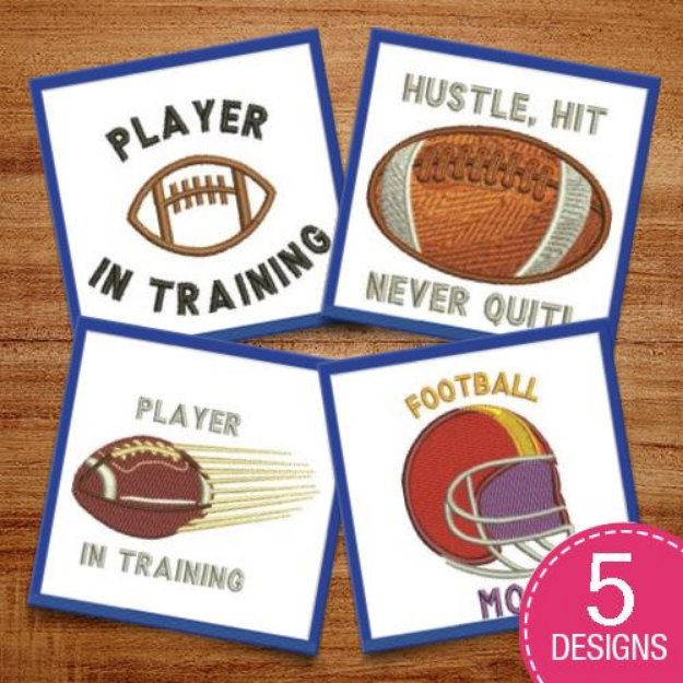 Picture of Football Player In Training Embroidery Design Pack