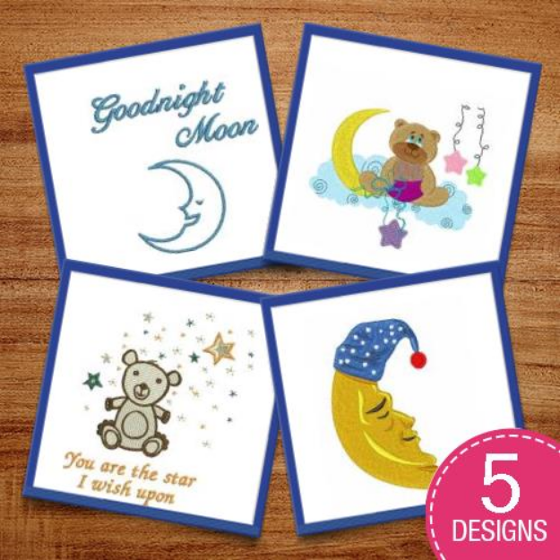 Picture of Good Night Moon Embroidery Design Pack