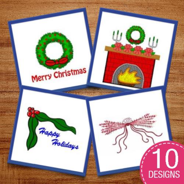 Picture of Holiday Decorations Embroidery Design Pack