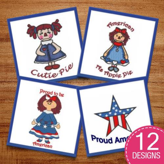 Picture of Independence Day American Embroidery Design Pack