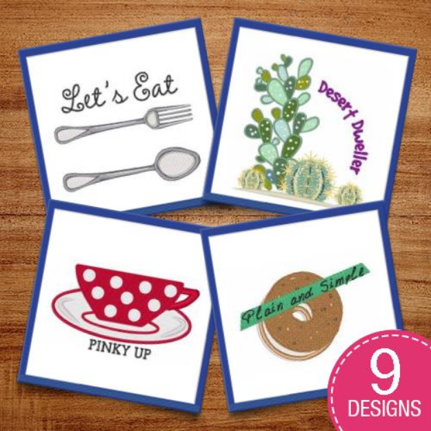 Picture of Delicious Captions Embroidery Design Pack