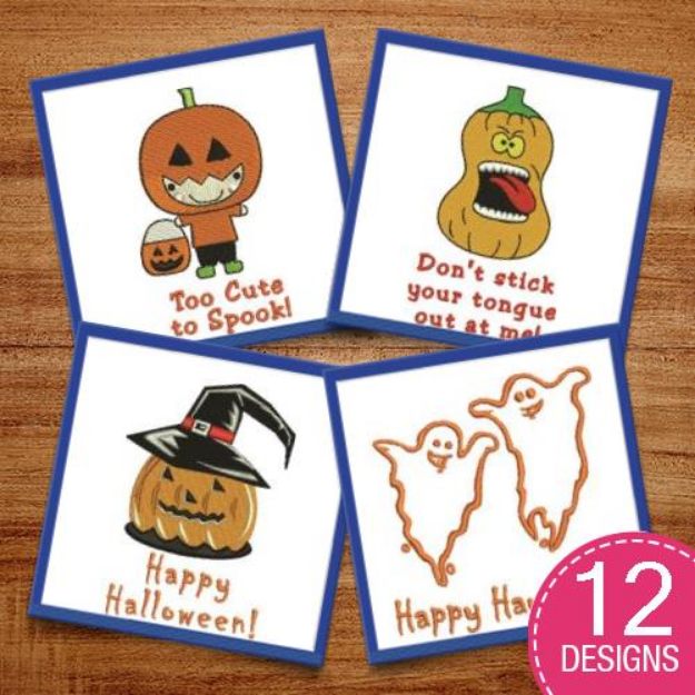Picture of Spooky Halloween Decor Embroidery Design Pack