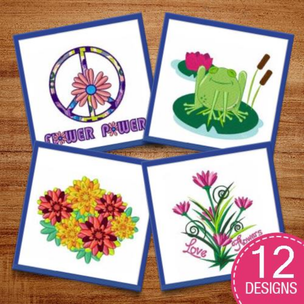 Picture of Flower Power! Embroidery Design Pack