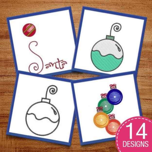 Picture of Christmas Circles Embroidery Design Pack