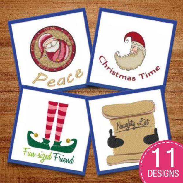 Picture of Christmas Characters Embroidery Design Pack
