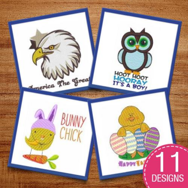Picture of Feathered Friends Embroidery Design Pack