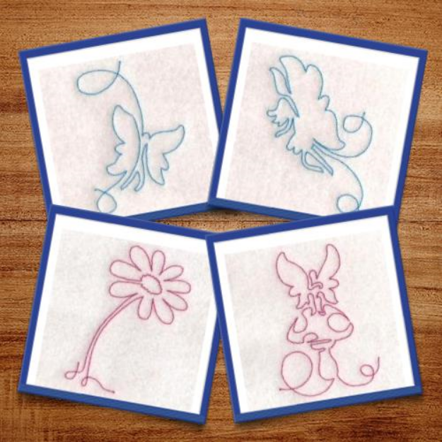 Picture of Free Motion Fairies Embroidery Design Pack