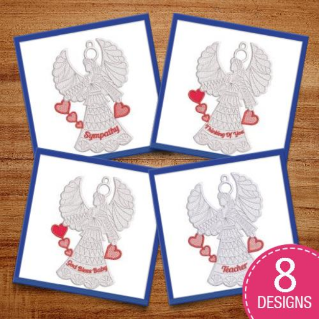 Picture of FSL Inspirational Heart Angels Embroidery Design Pack