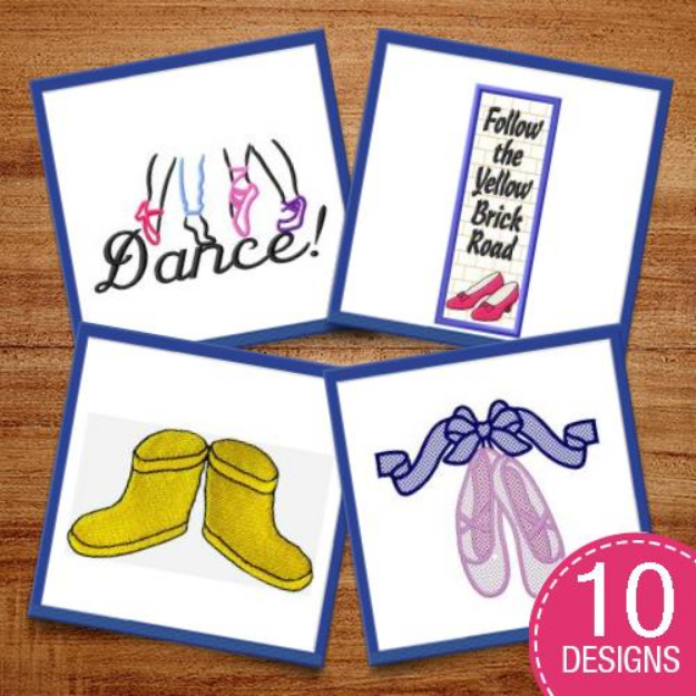 Picture of Shoe Embroidery Design Pack