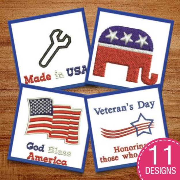 Picture of Land Of The American Dream Embroidery Design Pack