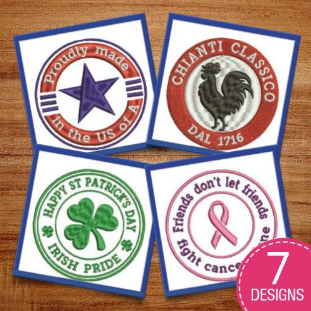 Picture of Miscellaneous Circle Patches Embroidery Design Pack