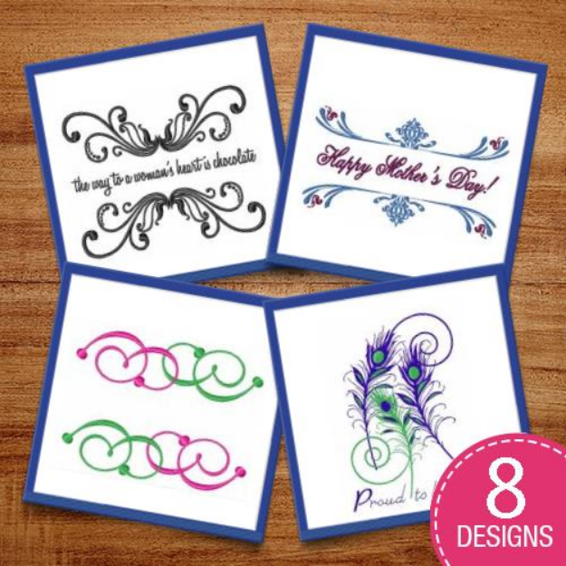 Picture of Decorative Swirls & Frames Embroidery Design Pack