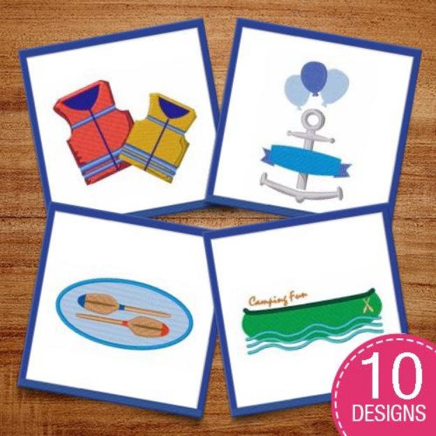 Picture of On The Water Embroidery Design Pack