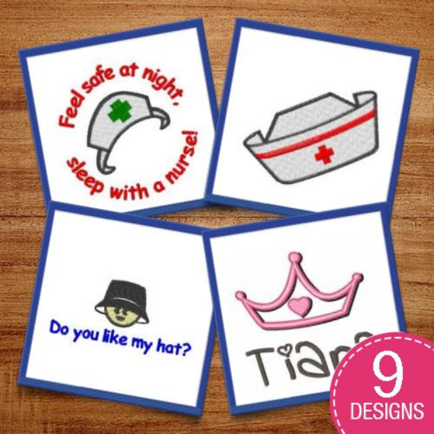 Picture of A Tip Of The Hat To You! Embroidery Design Pack
