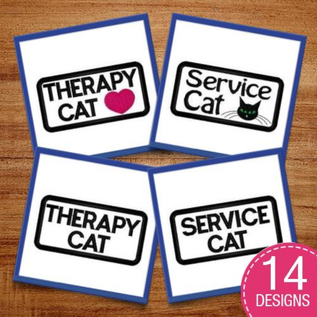 Picture of Service Cat Pack 1 Embroidery Design Pack