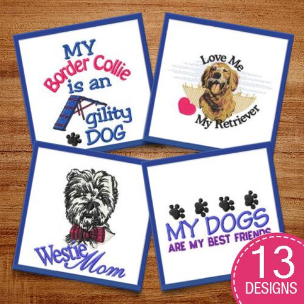Picture of Mans Best Friend Embroidery Design Pack