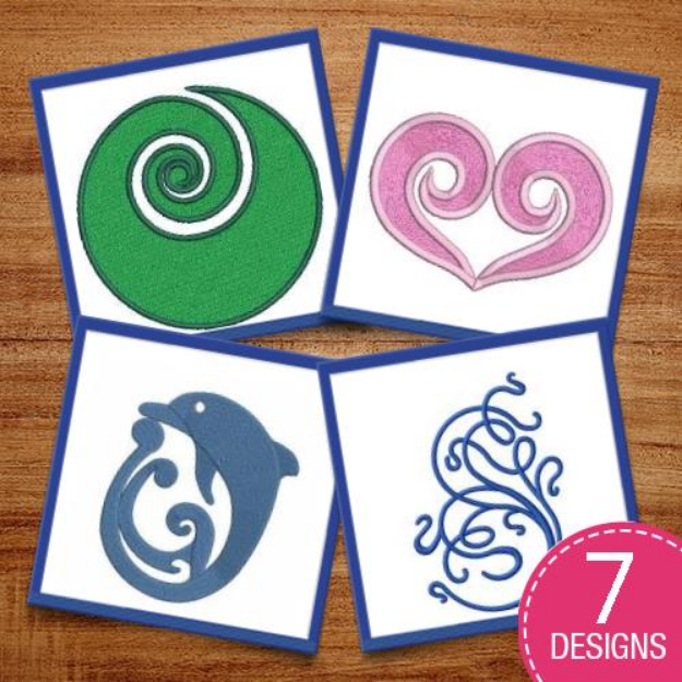 Picture of Swirls & Symbols Embroidery Design Pack